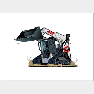 Cartoon skid steer Posters and Art